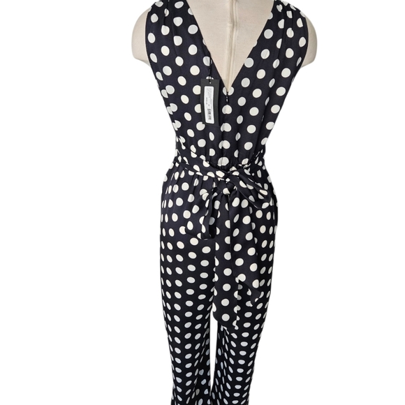 NWT Emanuel Ungaro Deborah Sleevless Jumpsuit Polka Dot - Picture 6 of 14